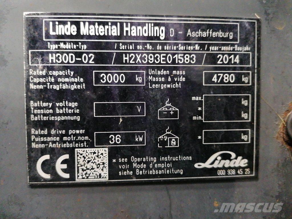 Linde H30D-02 Diesel gaffeltrucks