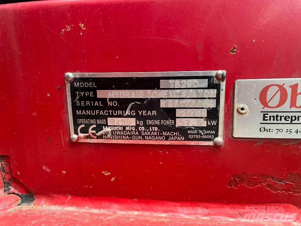 Takeuchi TB290 Midi-gravemaskiner 7t - 12t