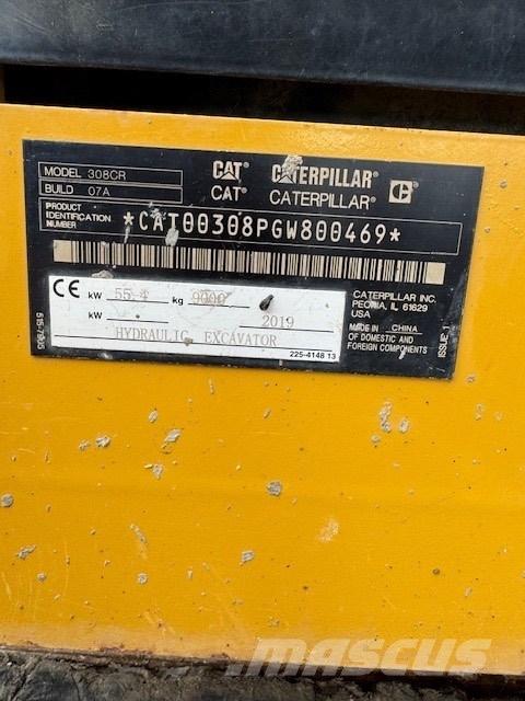 CAT 308 CR Midi-gravemaskiner 7t - 12t