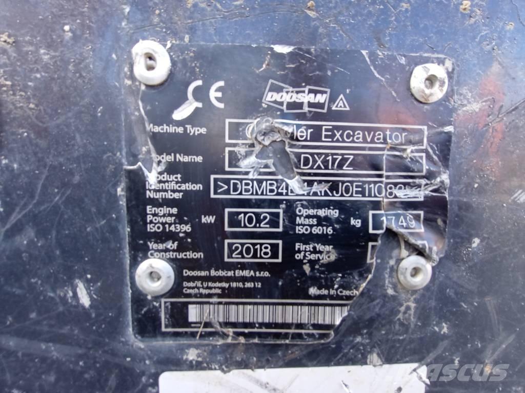 Doosan DX 17 Minigravemaskiner