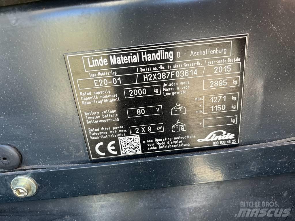 Linde E20-01 El gaffeltrucks