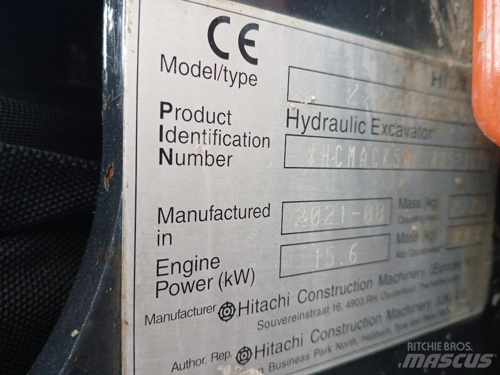 Hitachi ZX 26 U-6 Minigravemaskiner