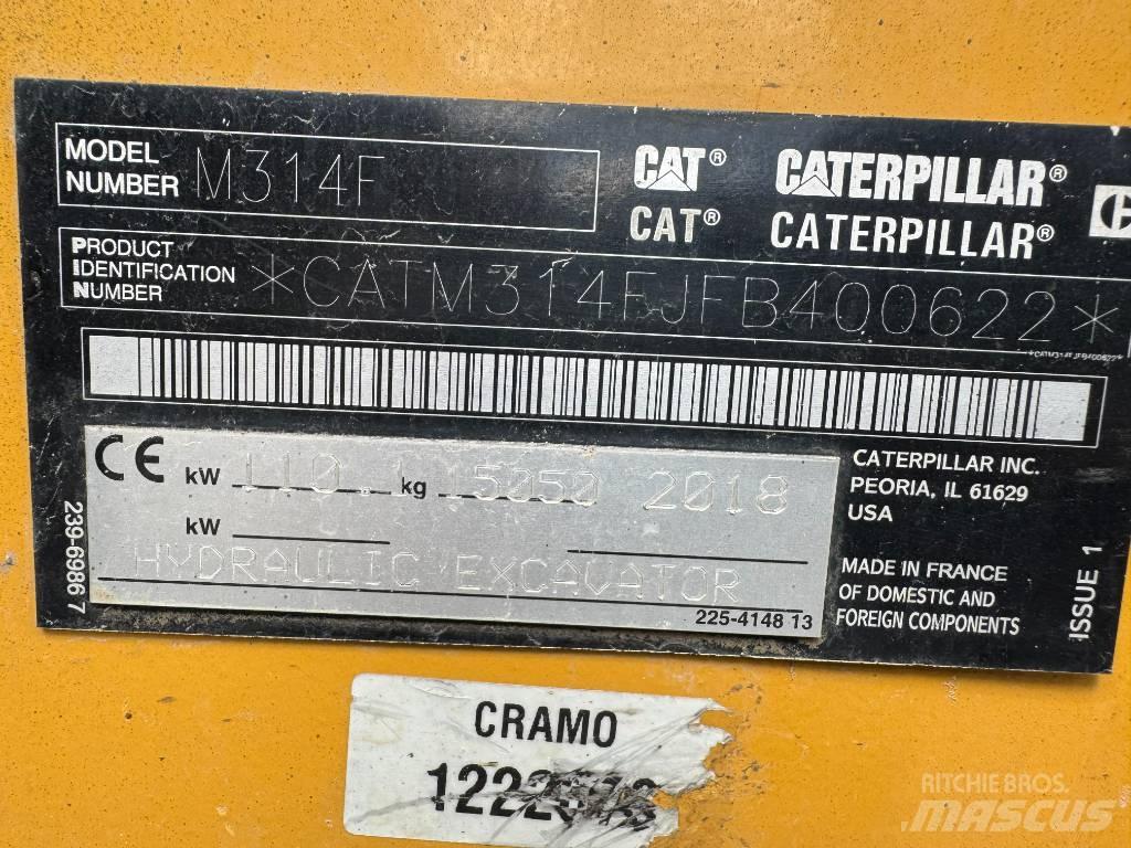 CAT M314F Gravemaskiner på hjul