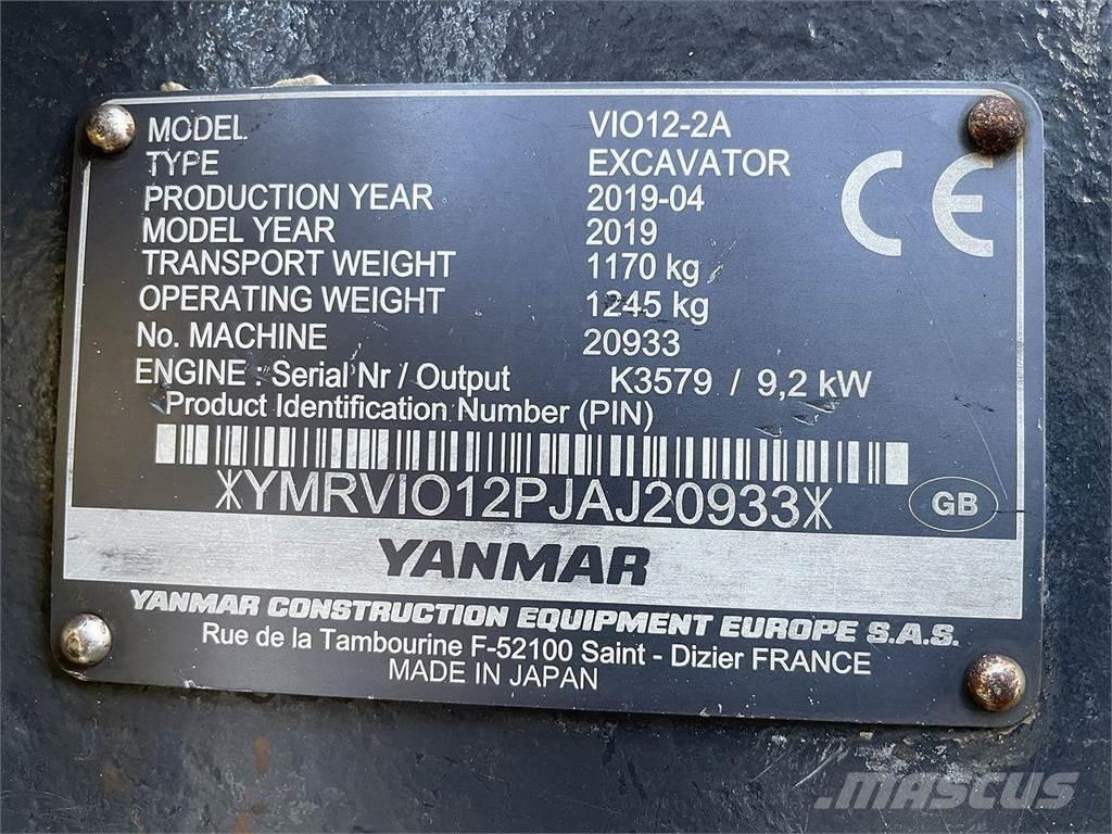 Yanmar VIO12 Gravemaskiner på hjul