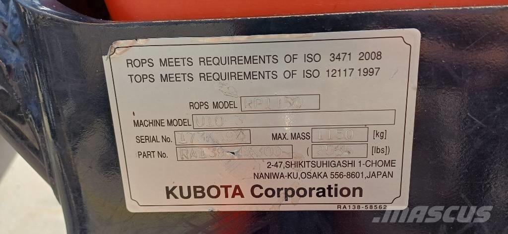 Kubota U 10-3 Minigravemaskiner