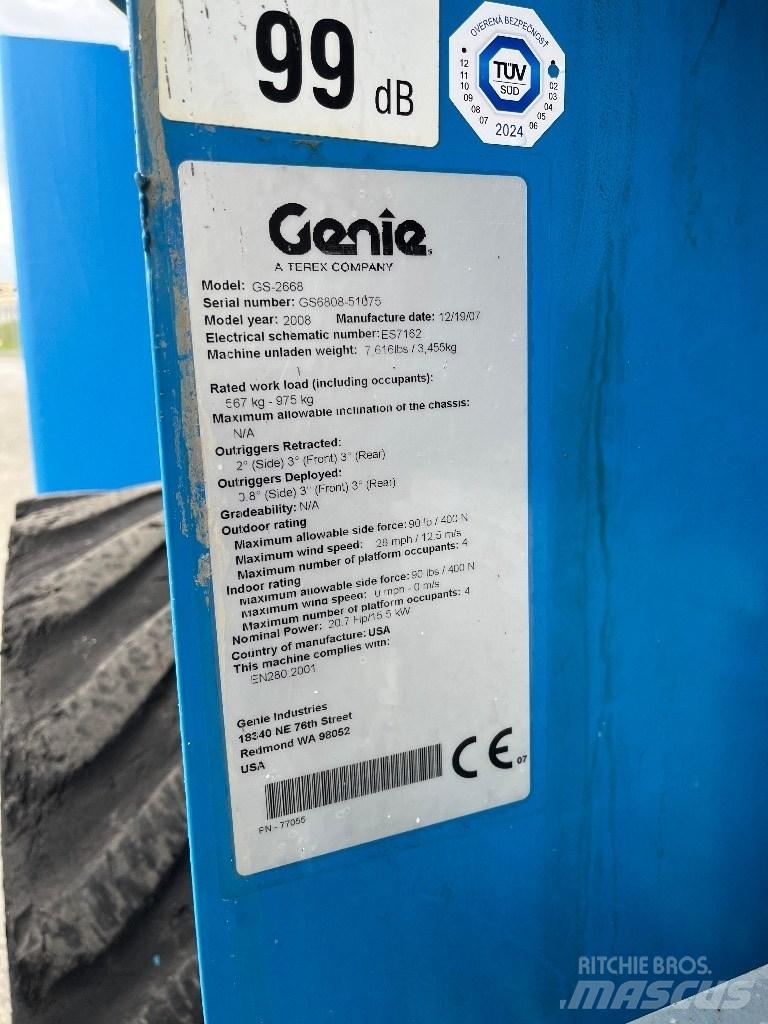 Genie GS 2668 RT Saxlifte