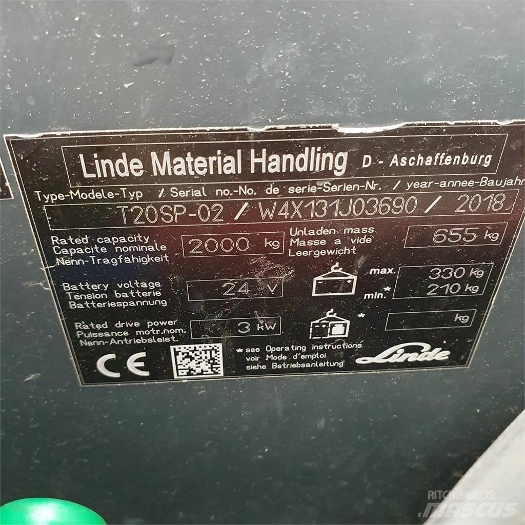 Linde T20SP-lang El-palleløftere