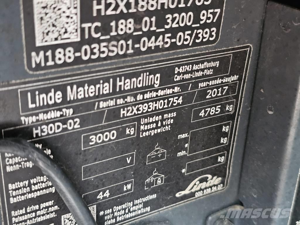 Linde H30D-02 Diesel gaffeltrucks