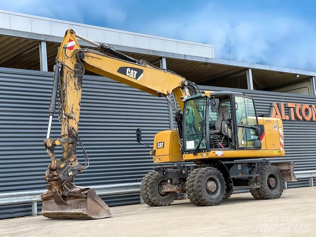 CAT M318F Gravemaskiner på hjul