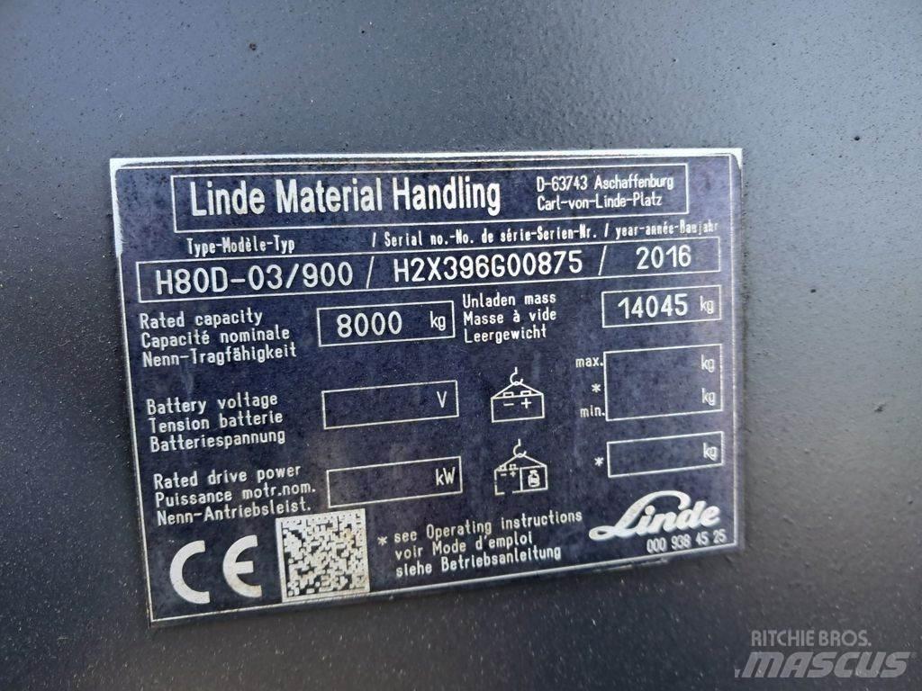 Linde H80D-03/900 Diesel gaffeltrucks
