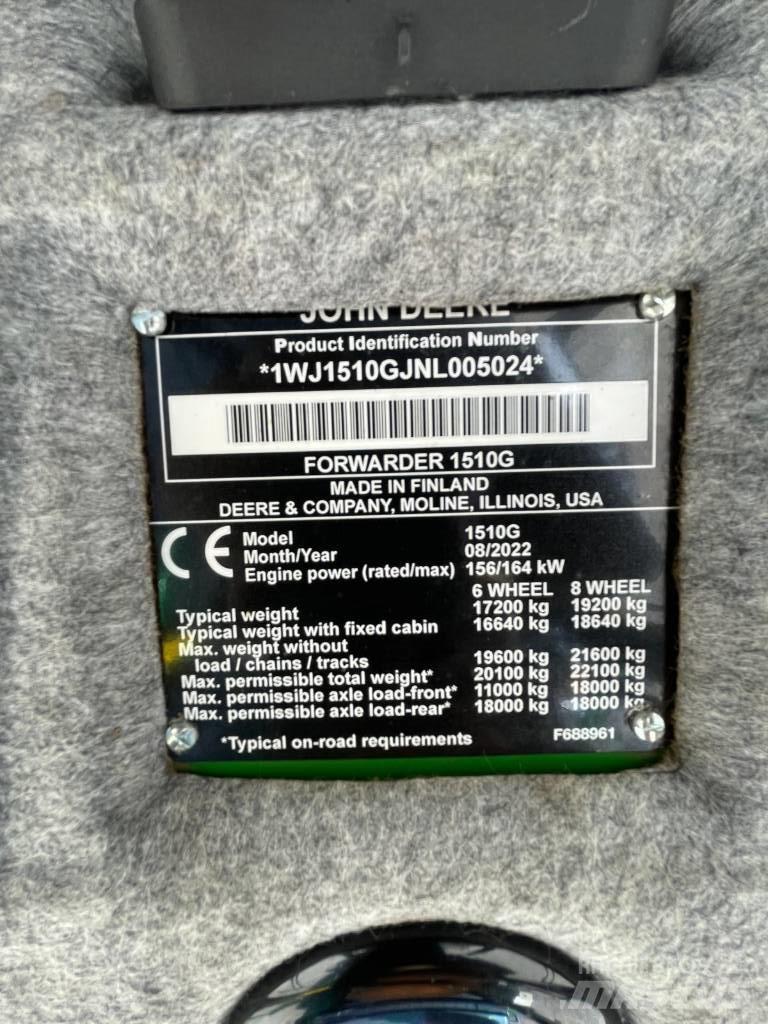 John Deere 1510G Udkørselsmaskiner