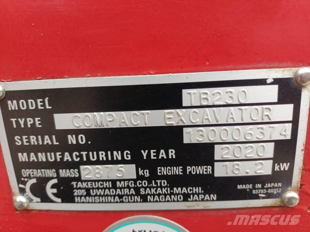 Takeuchi TB 230 Minigravemaskiner