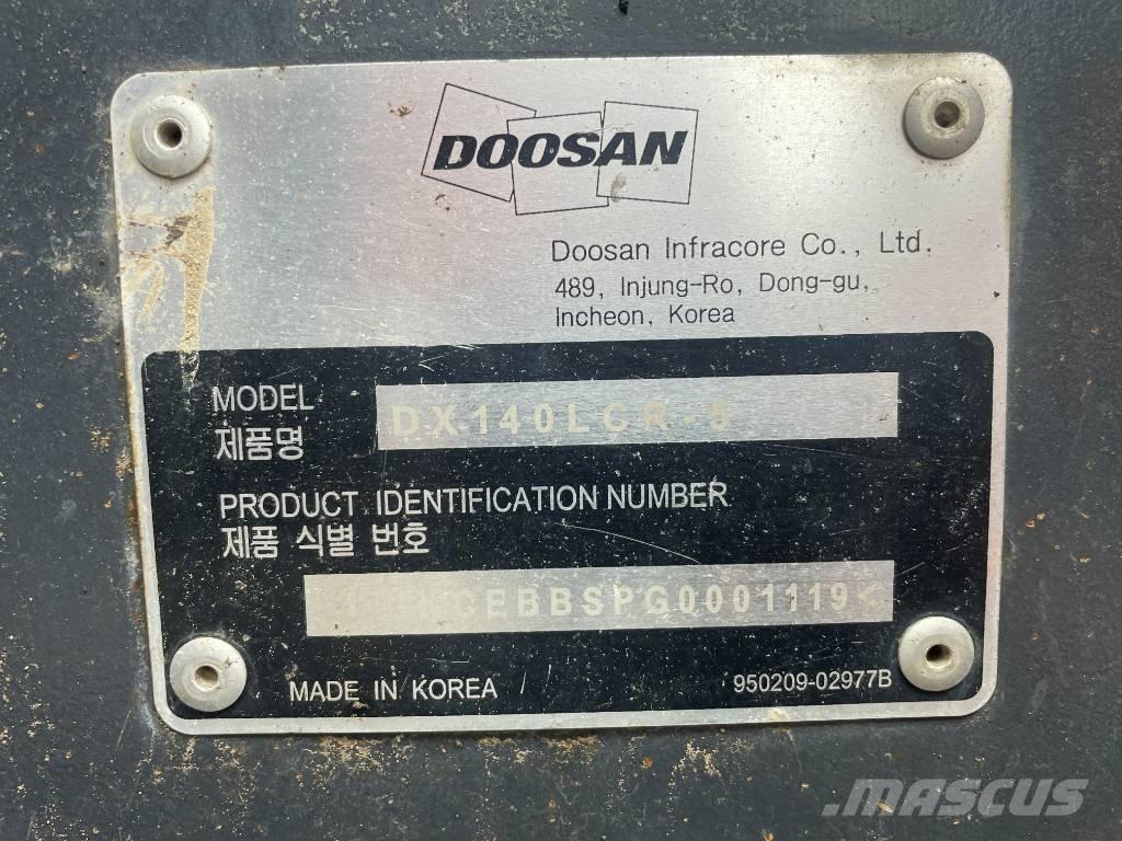 Doosan DX 140 LCR Gravemaskiner på larvebånd