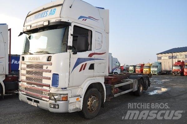 Scania 124 6X2 470 Lastbiler med containerramme / veksellad