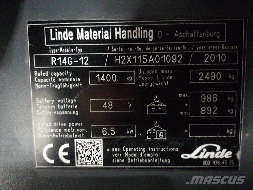 Linde R14G-12 Reachtruck