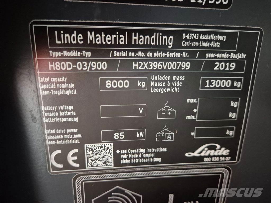 Linde H80D-03/900 Diesel gaffeltrucks