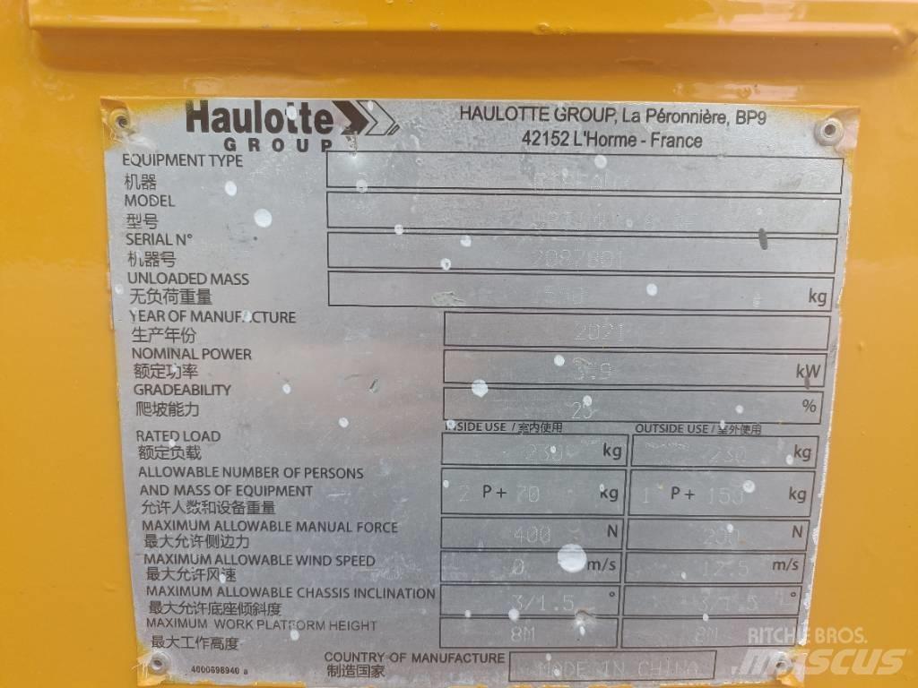 Haulotte OPTIMUM 8 Saxlifte