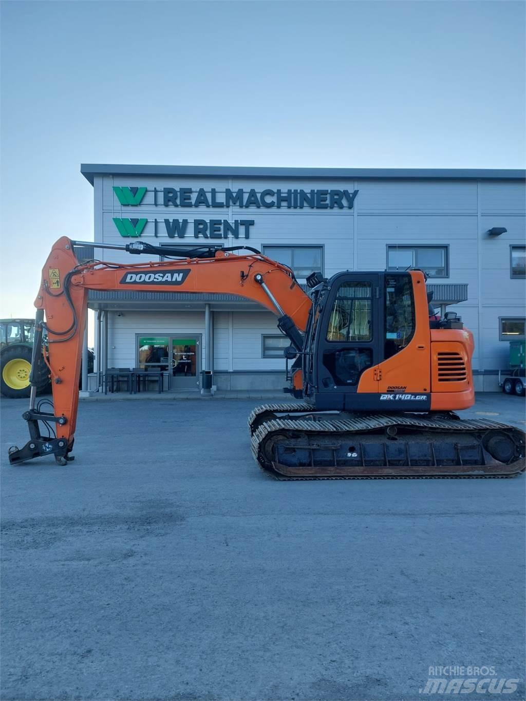 Doosan DX 140LCR 7 Gravemaskiner på larvebånd