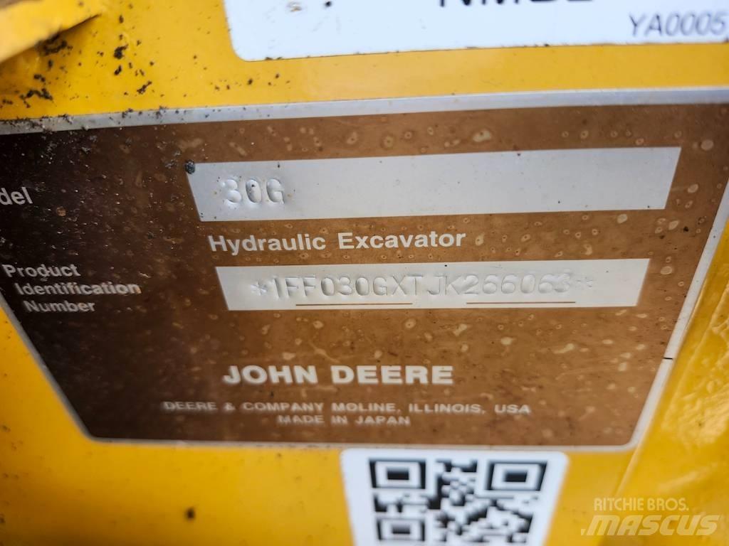 DEERE 30G Minigravemaskiner