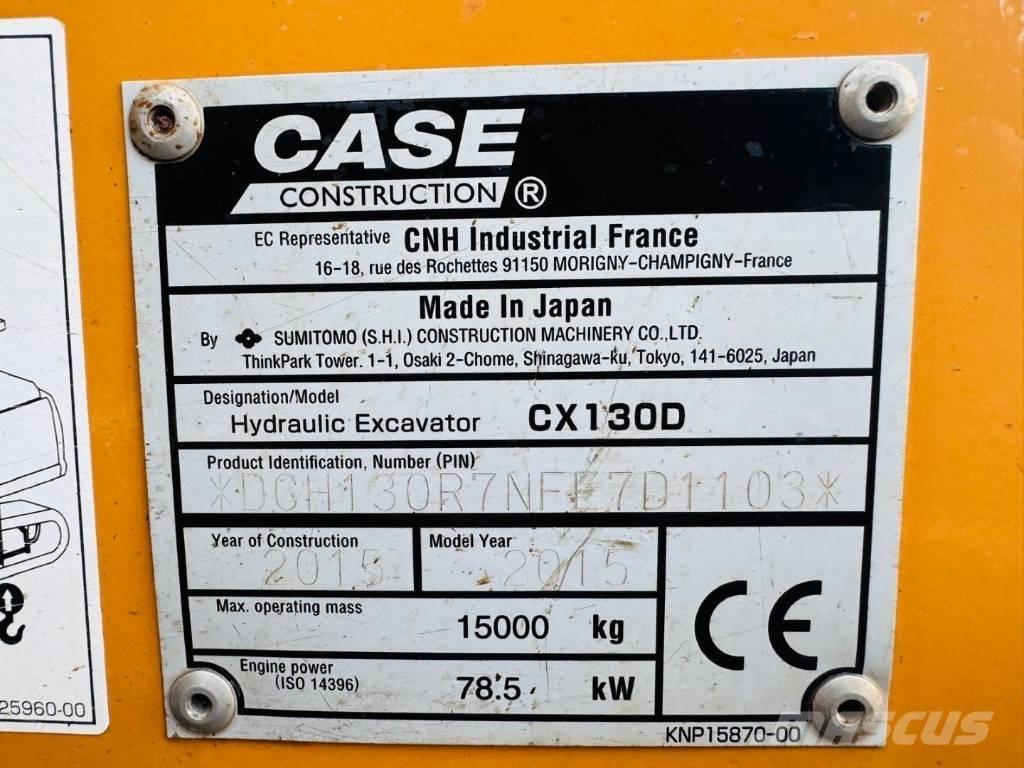 CASE CX 130 D Gravemaskiner på larvebånd