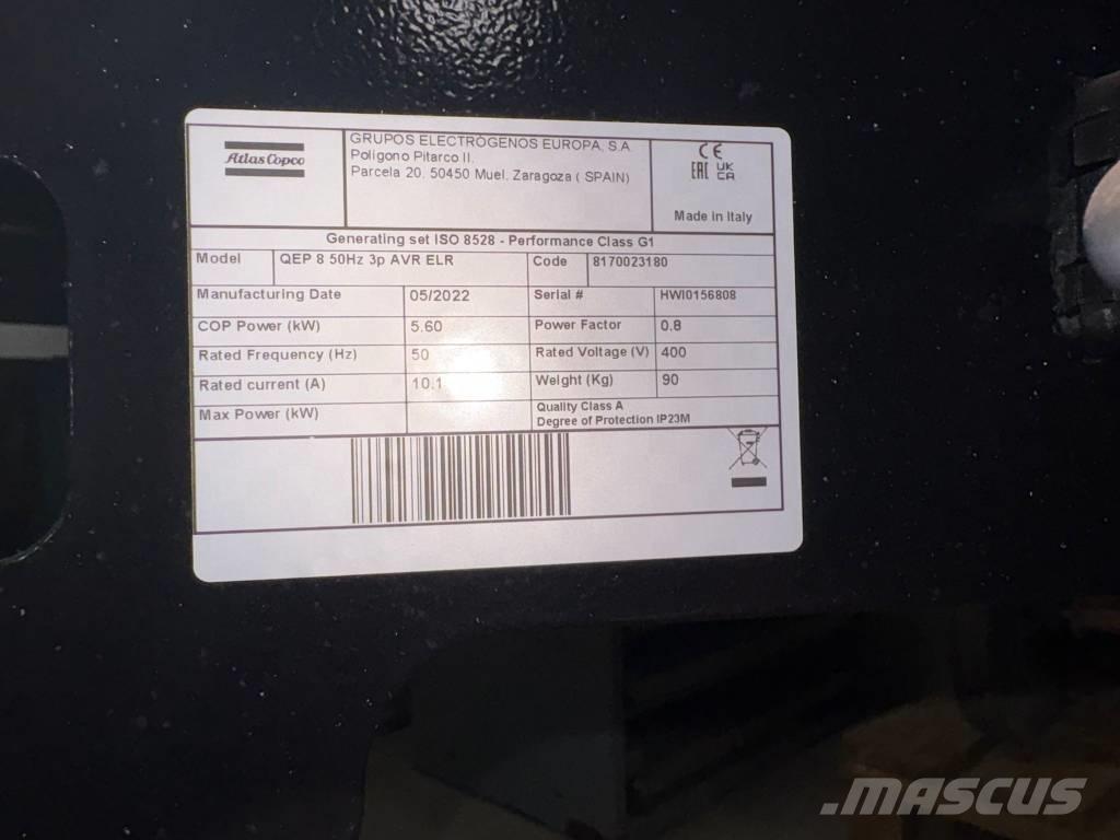Atlas Copco QEP 8 Benzingeneratorer