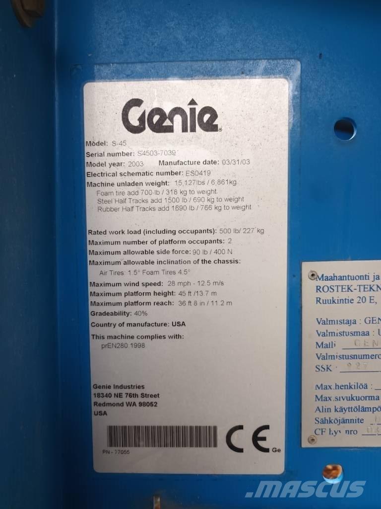 Genie S 45 RT Teleskoplifte