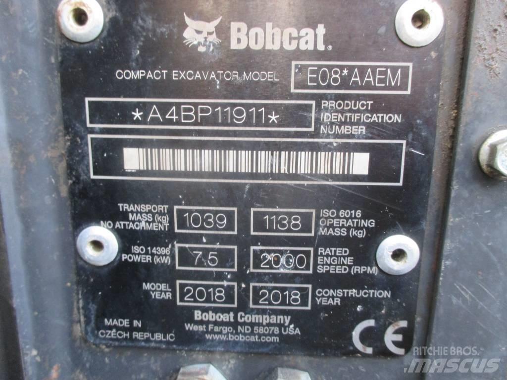 Bobcat E 08 Minigravemaskiner