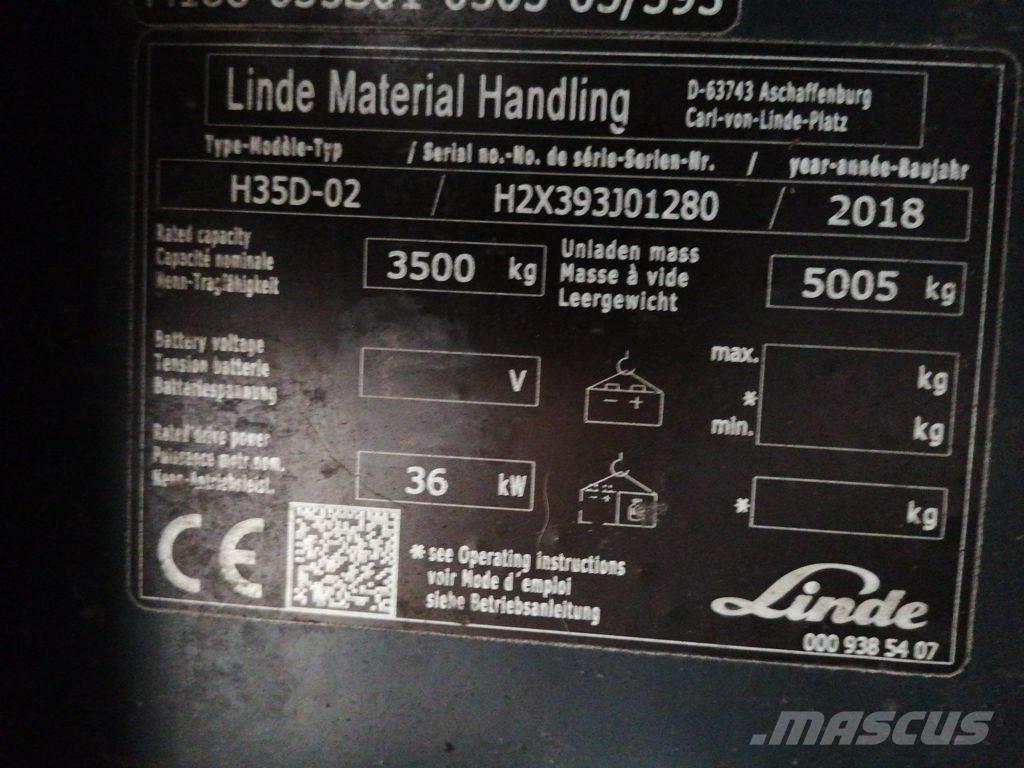 Linde H35D-02 Diesel gaffeltrucks