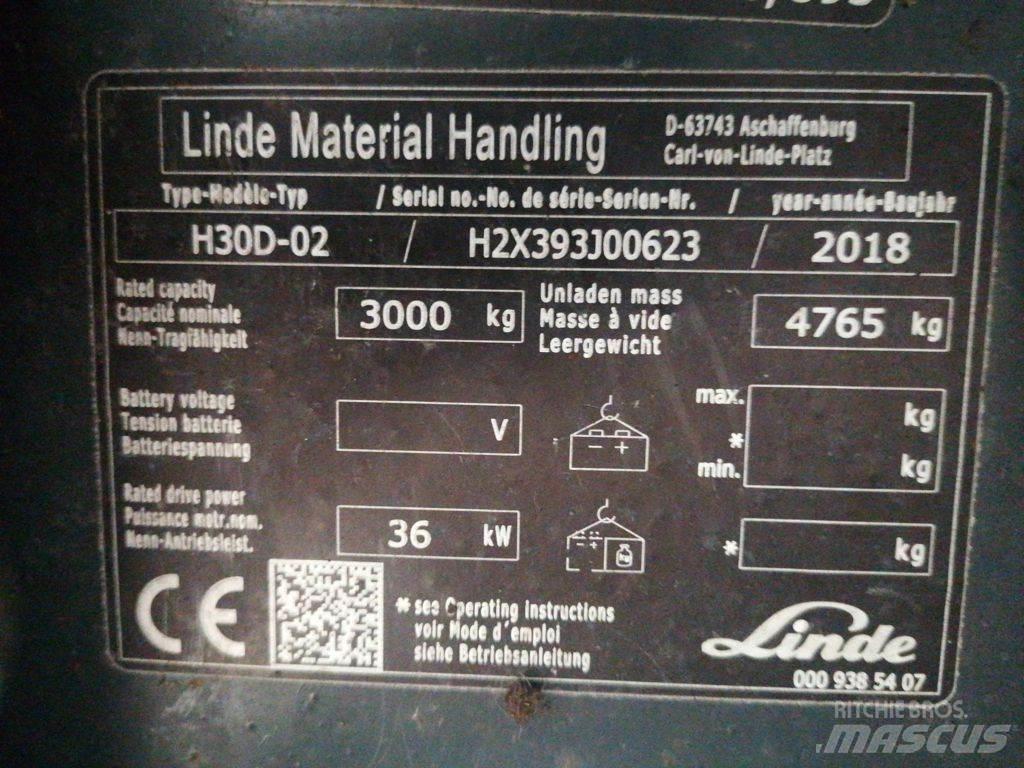 Linde H30D-02 Diesel gaffeltrucks