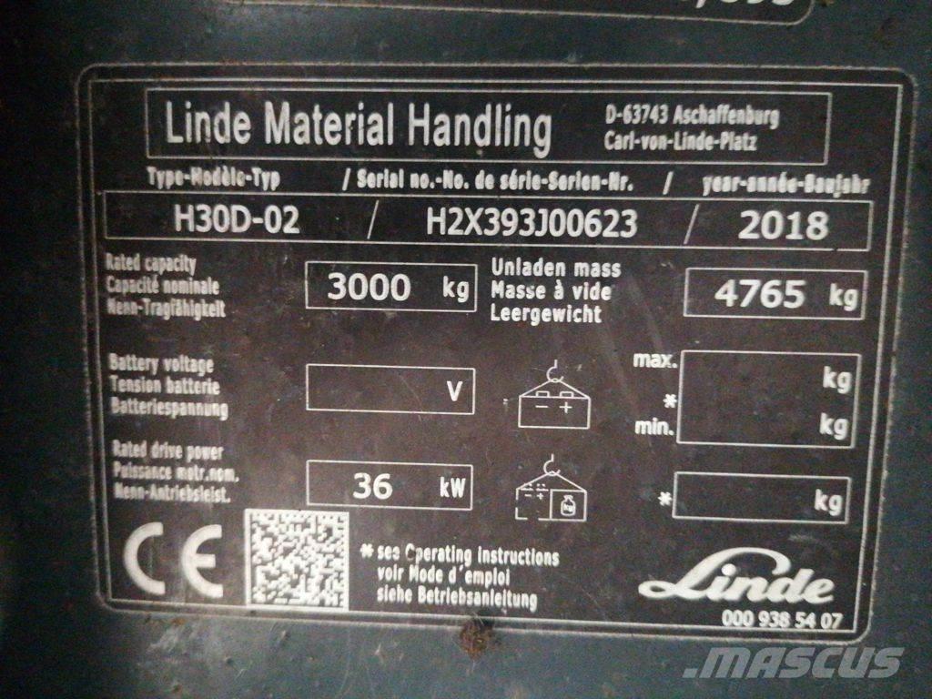 Linde H30D-02 Diesel gaffeltrucks