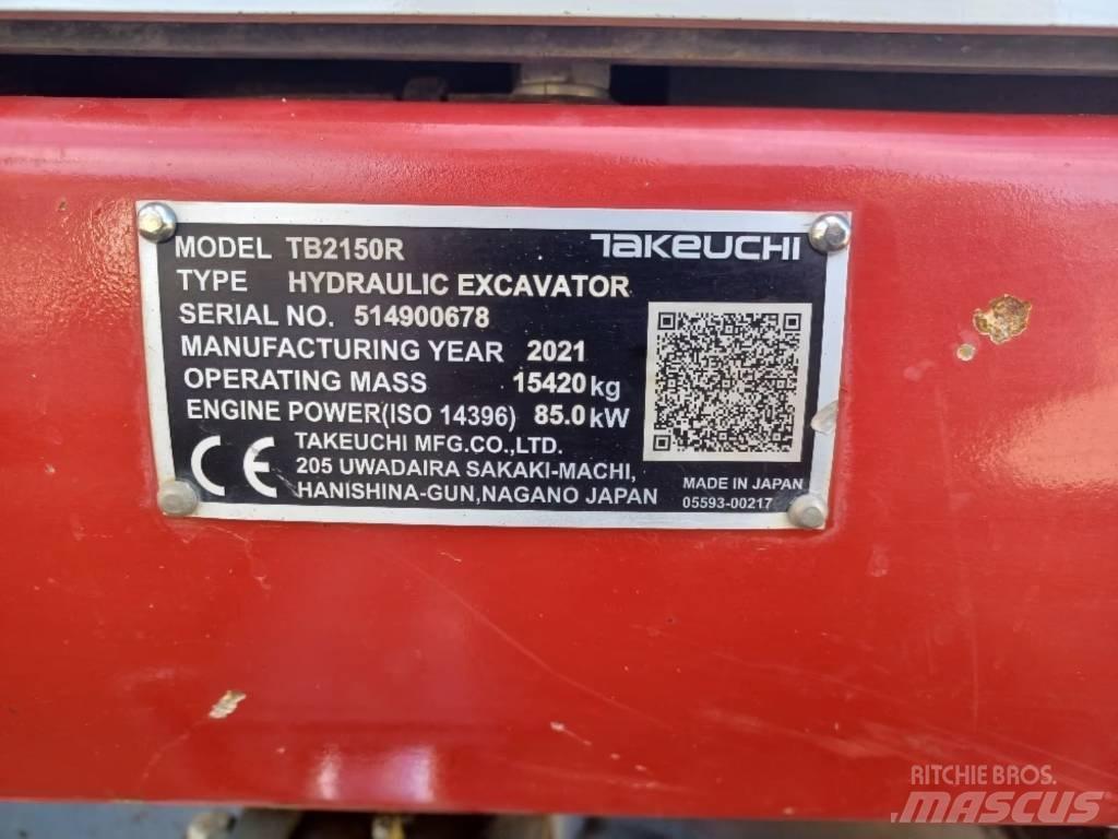 Takeuchi TB 2150 R Gravemaskiner på larvebånd