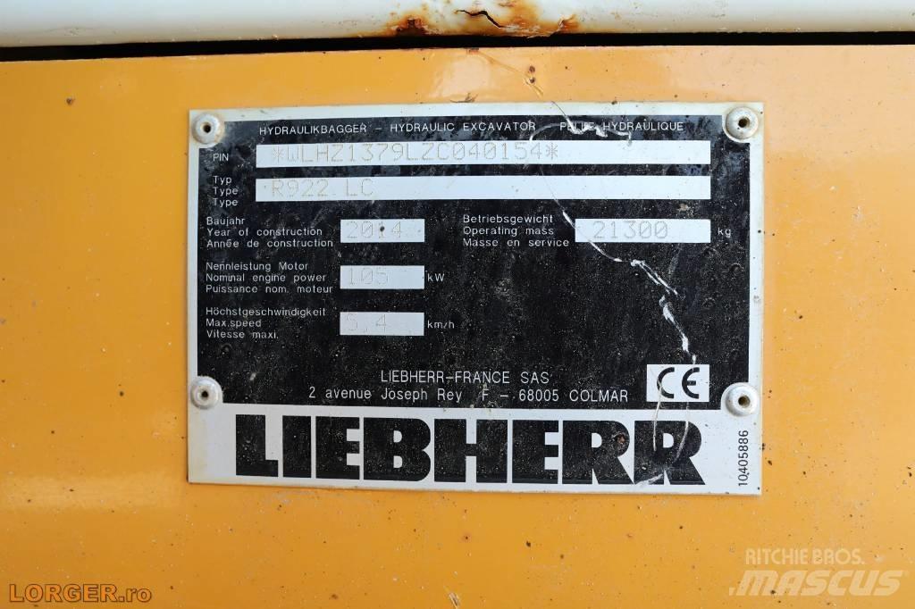 Liebherr R 922 LC Gravemaskiner på larvebånd