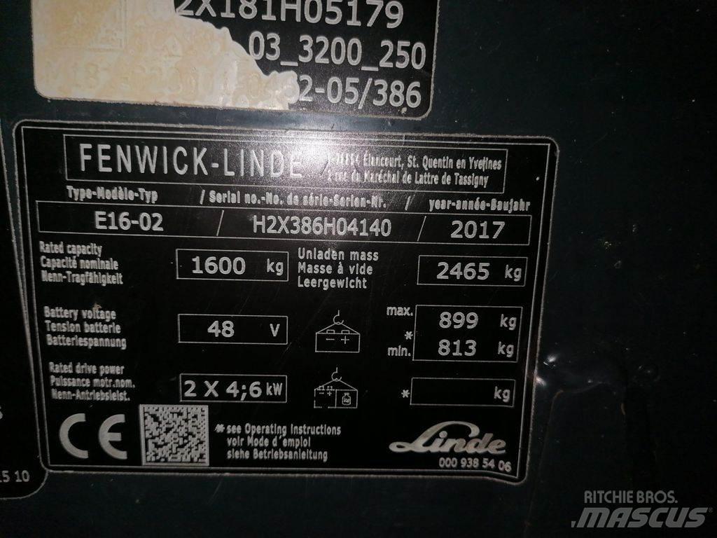 Linde E16-02 El gaffeltrucks
