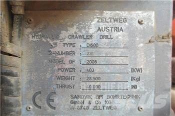 Sandvik DI 600 Overfladeboreudstyr / Borerigge