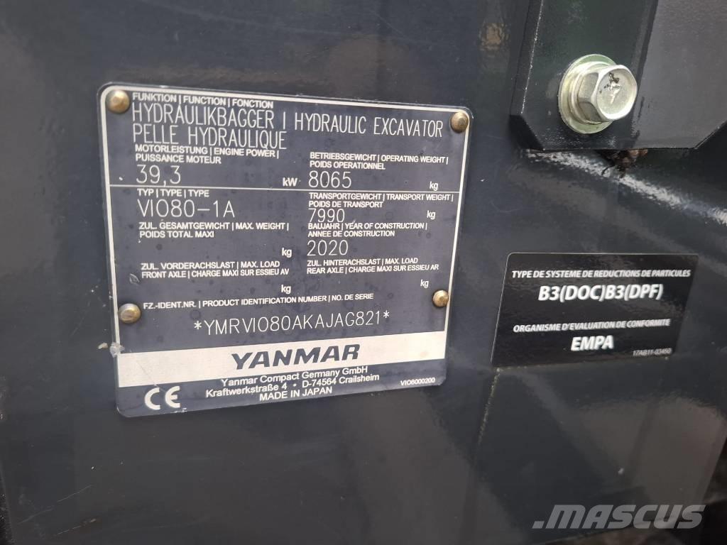 Yanmar Vio 80-1A Midi-gravemaskiner 7t - 12t
