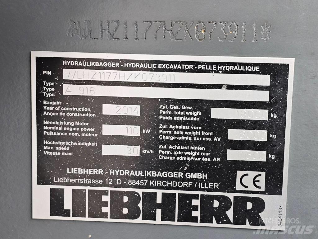 Liebherr A 916 Gravemaskiner på hjul