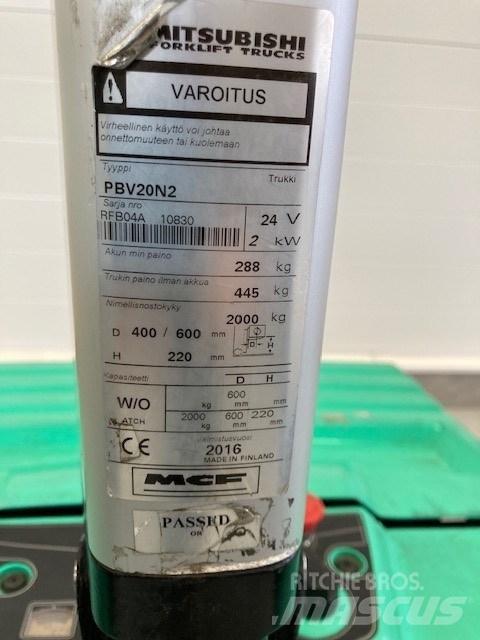 Mitsubishi PBV20N2 El-palleløftere med platform