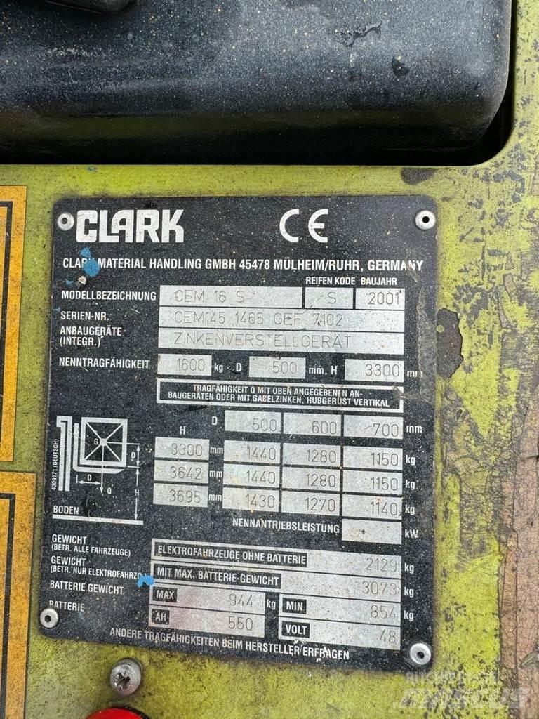 Clark CEM 16S El gaffeltrucks
