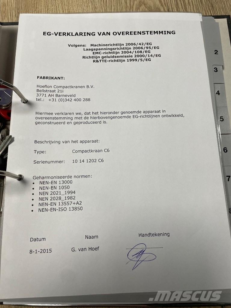 Hoeflon C 6 SOLD Minikraner