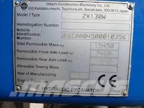 Hitachi ZX 130 W Gravemaskiner på hjul