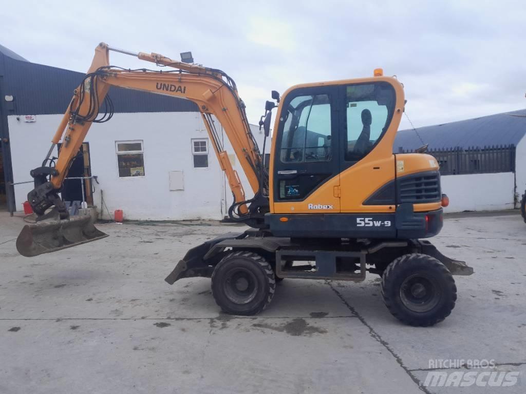 Hyundai R55 W-9 Gravemaskiner på hjul