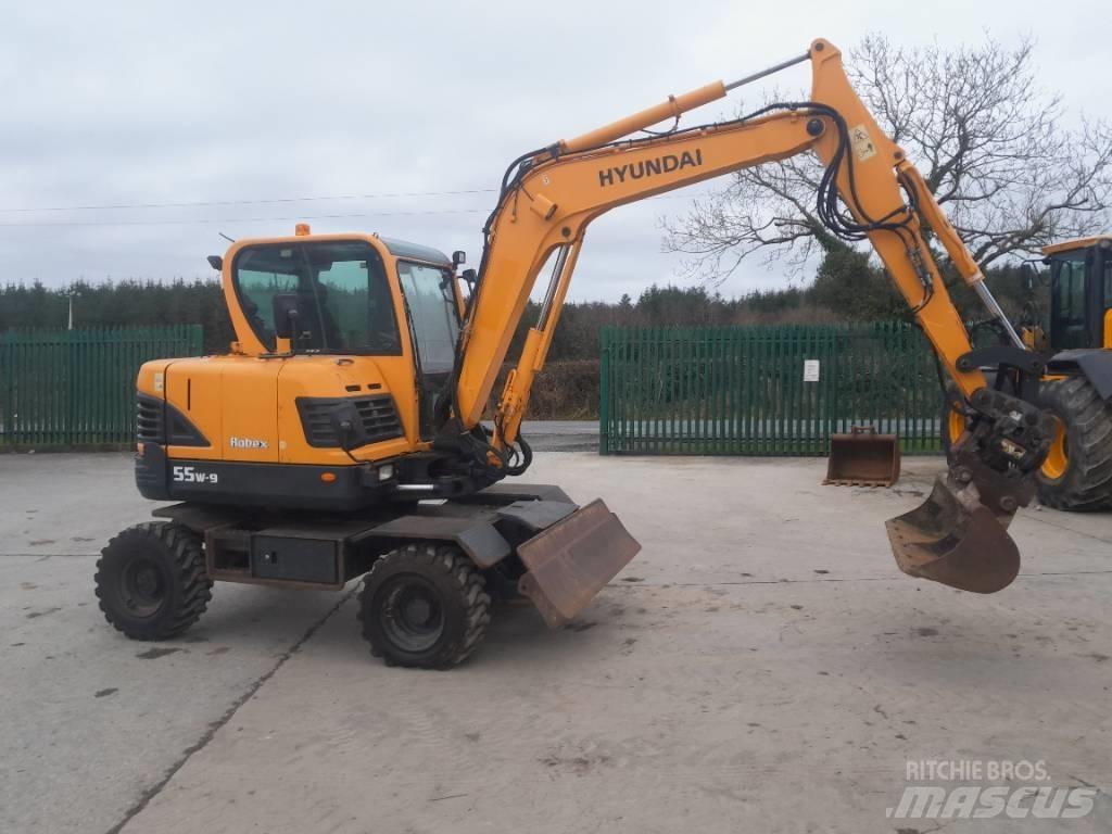 Hyundai R55 W-9 Gravemaskiner på hjul