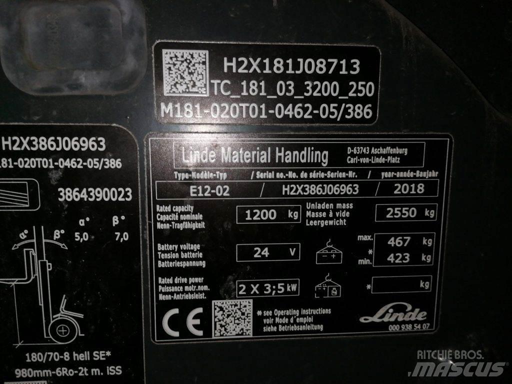 Linde E12-02 El gaffeltrucks