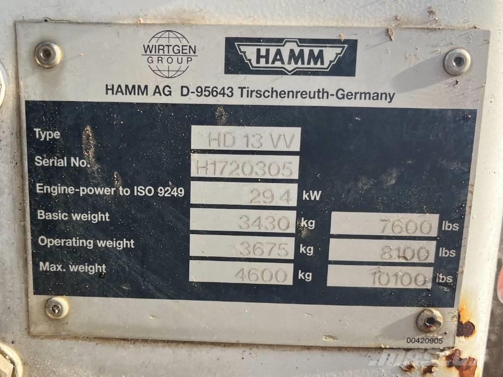 Hamm HD 13 VV Tvilling tromle