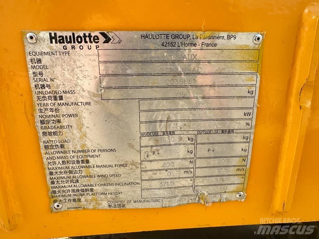 Haulotte OPTIMUM 8 Saxlifte