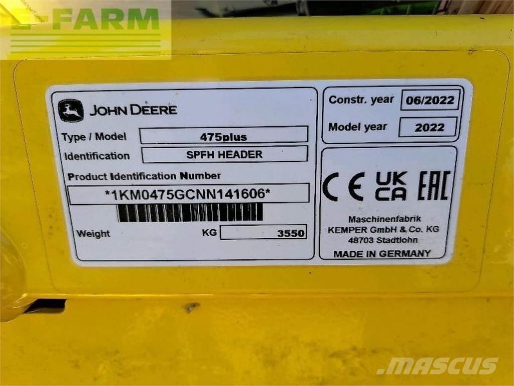 Kemper 475 plus Tilbehør til mejetærskere