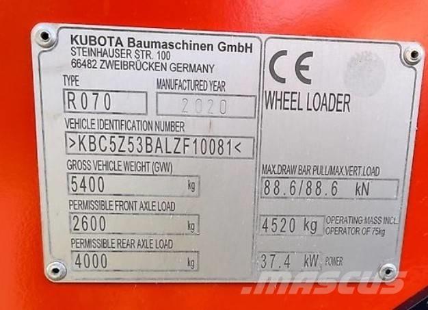 Kubota R 070 Læssemaskiner på hjul