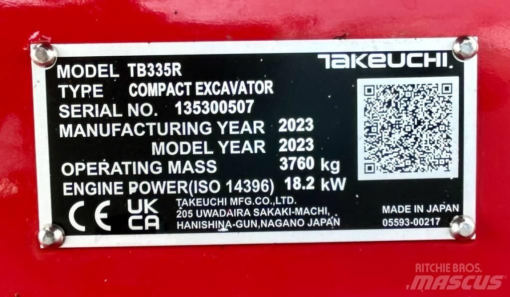 Takeuchi TB 335R V3 Minigravemaskiner