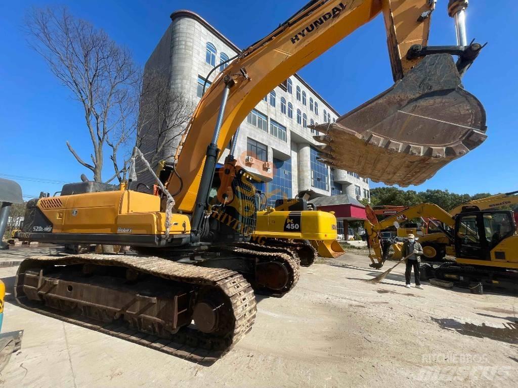 Hyundai Robex 520 VS Gravemaskiner på larvebånd