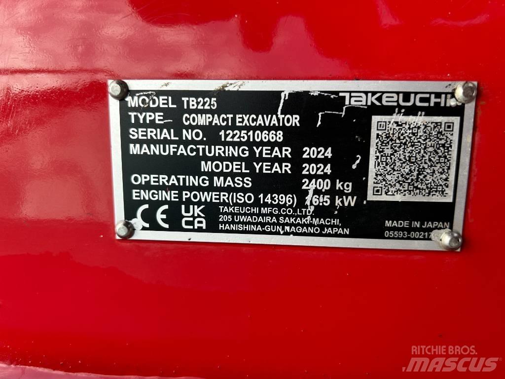 Takeuchi TB 225A V5 Minigravemaskiner